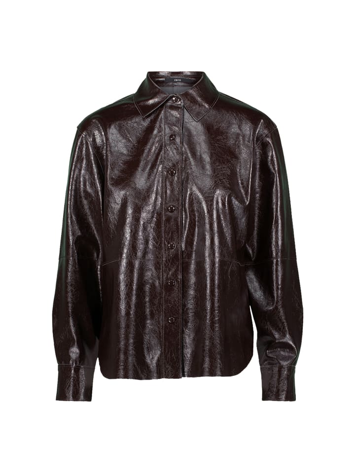 Блузка-рубашка из искусственной кожи с планкой на пуговицах в стиле палаццо Zero
Блузка-рубашка из искусственной кожи с планкой на пуговицах в стиле палаццо Zero