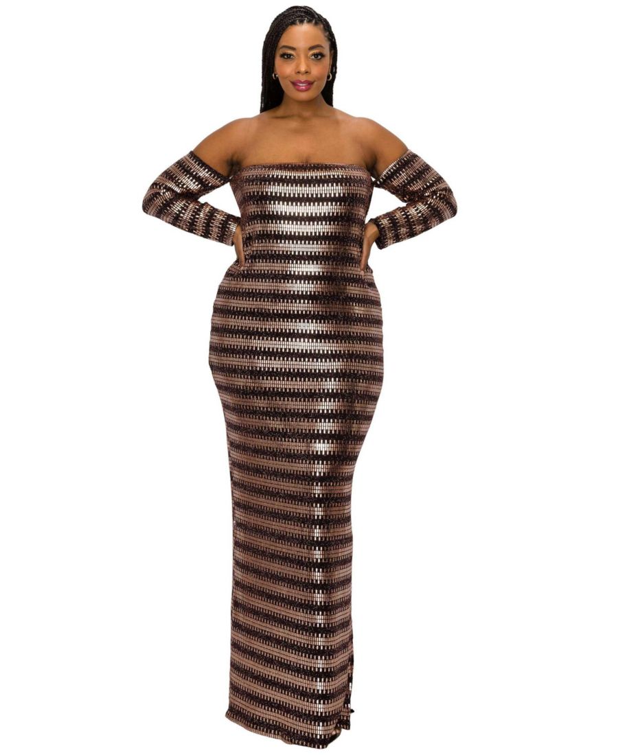 Женское платье больших размеров Temptations с пайетками L I V D, Matte gold
Женское платье больших размеров Temptations с пайетками L I V D, Matte gold