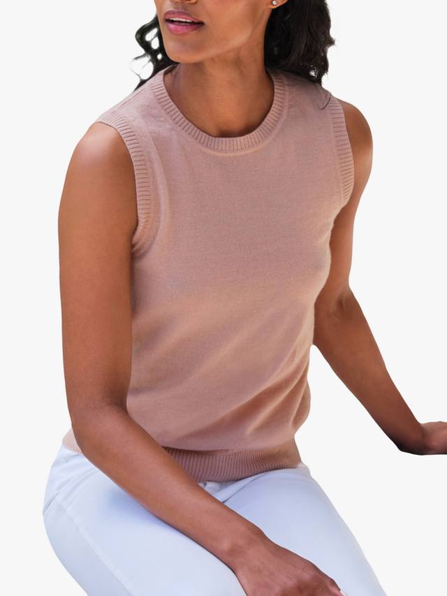 Майка с круглым вырезом из чистого кашемира Pure Collection, цвет Creme 
Майка с круглым вырезом из чистого кашемира Pure Collection, цвет Creme