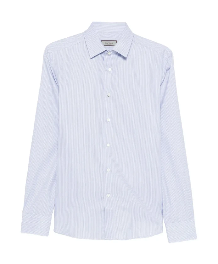 Рубашка в синюю полоску Canali, синий
Рубашка в синюю полоску Canali, синий