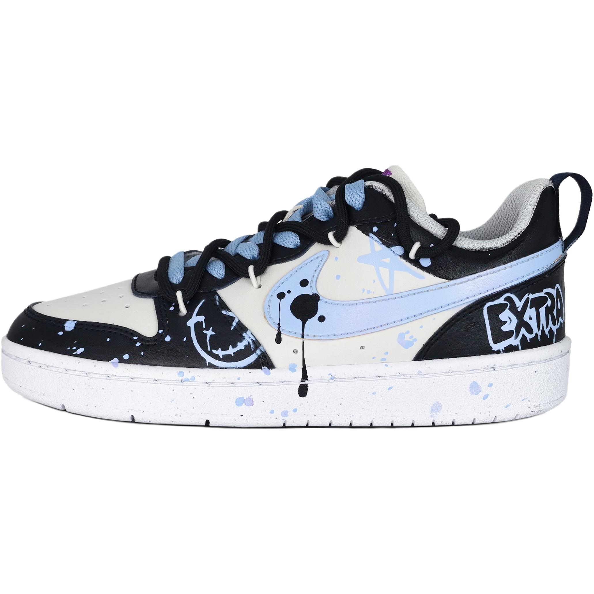 Nike Кроссовки для скейтбординга Court Borough Random Graffiti низкие детские, амортизирующие, противоскользящие, черно-синие, unisex
Nike Кроссовки для скейтбординга Court Borough Random Graffiti низкие детские, амортизирующие, противоскользящие, черно-синие, unisex