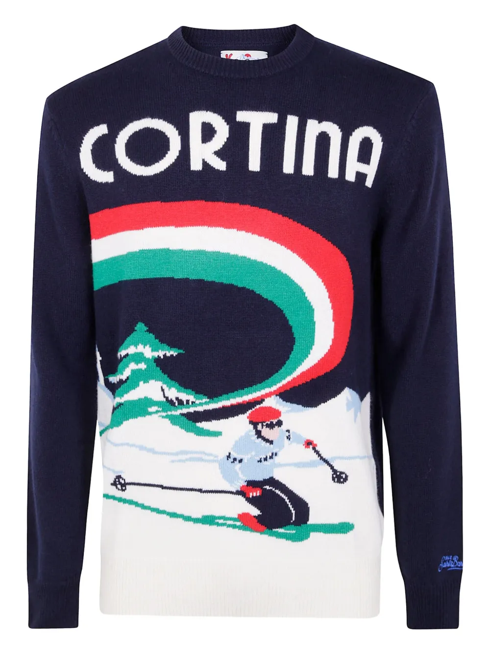 Свитер с круглым вырезом и графическим изображением цапли Mc2 Saint Barth, синий
Свитер с круглым вырезом и графическим изображением цапли Mc2 Saint Barth, синий