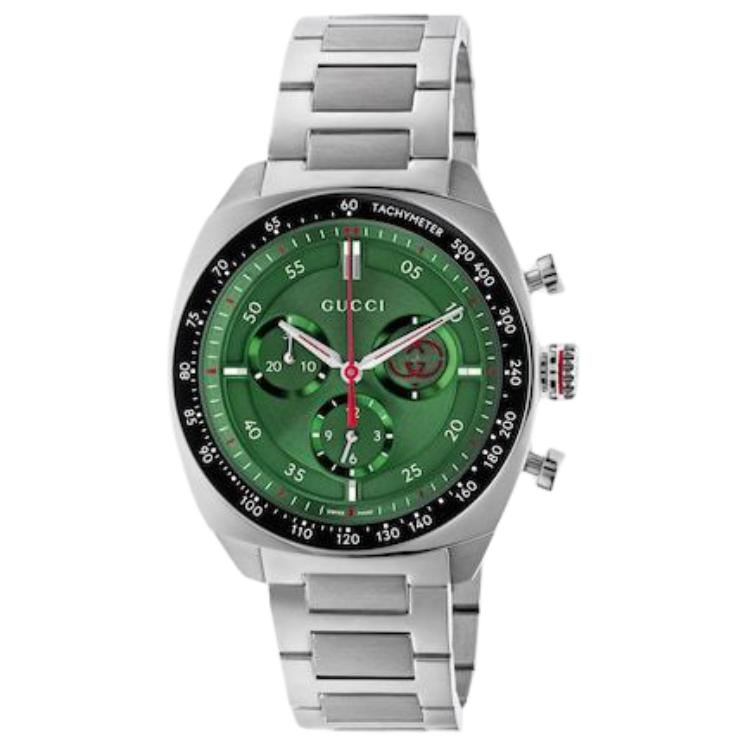 Наручные часы с кварцевым механизмом, браслет из нержавеющей стали, диаметр 41 мм, зеленый циферблат, мужские часы GUCCI
Наручные часы с кварцевым механизмом, браслет из нержавеющей стали, диаметр 41 мм, зеленый циферблат, мужские часы GUCCI