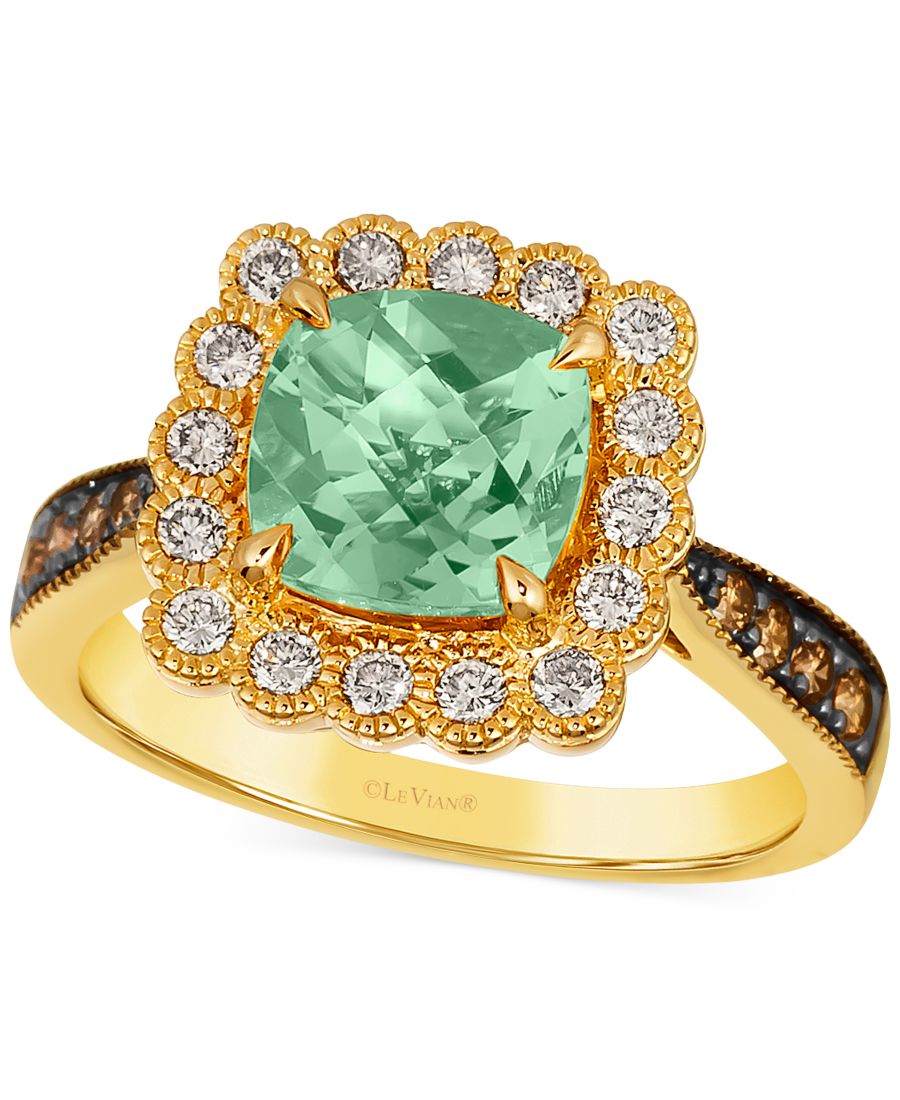 Кольцо Нейм в оправе из 14-каратного золота с кварцем Мятный джулеп (2,5 карата) и бриллиантами (0,5 карата) Le Vian, No Color
Кольцо Нейм в оправе из 14-каратного золота с кварцем Мятный джулеп (2,5 карата) и бриллиантами (0,5 карата) Le Vian, No Color