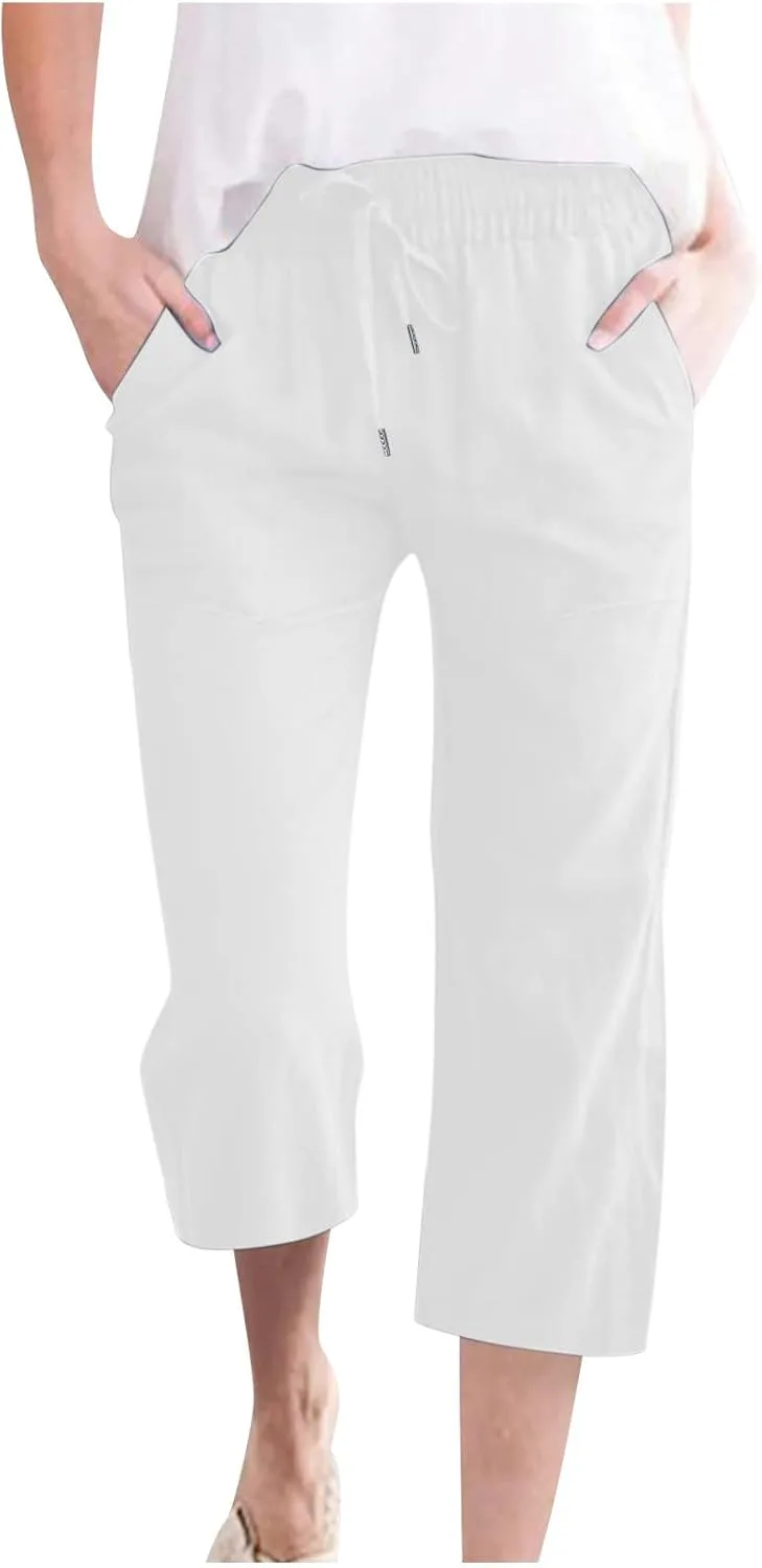 Женские капри с завязками и высокой талией
Женские капри с завязками и высокой талией