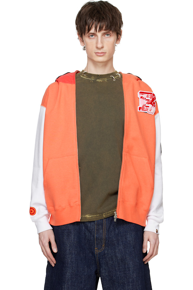 Корейская акула худи на молнии Bape, оранжевый
Корейская акула худи на молнии Bape, оранжевый