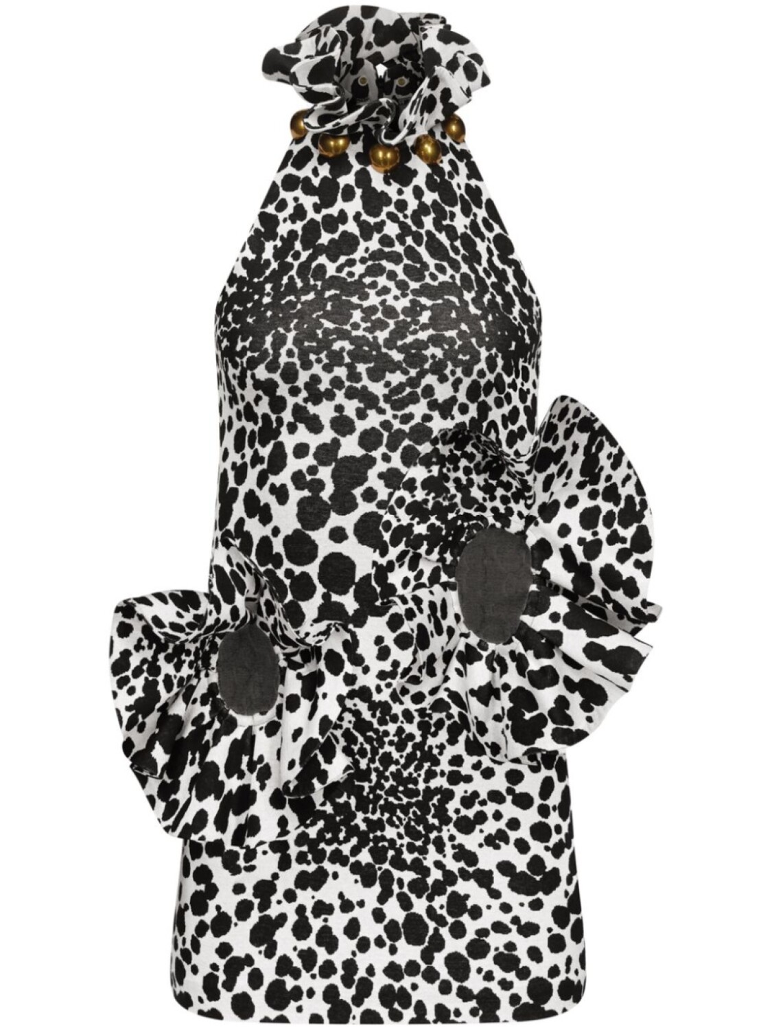 Жаккардовое платье мини с оборками AREA, черный
Жаккардовое платье мини с оборками AREA, черный