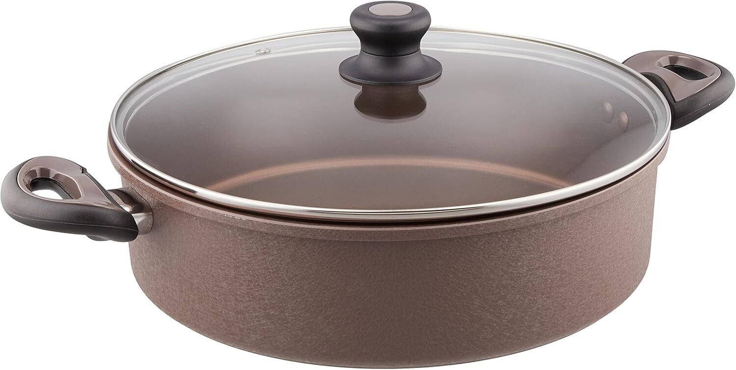 IH ND-8304 Неглубокая кастрюля, Diamond Coat, 11,8 дюймов (30 см), Arietta Next Ice Flower Brown Bestco, Ice Flower Brown
IH ND-8304 Неглубокая кастрюля, Diamond Coat, 11,8 дюймов (30 см), Arietta Next Ice Flower Brown Bestco, Ice Flower Brown