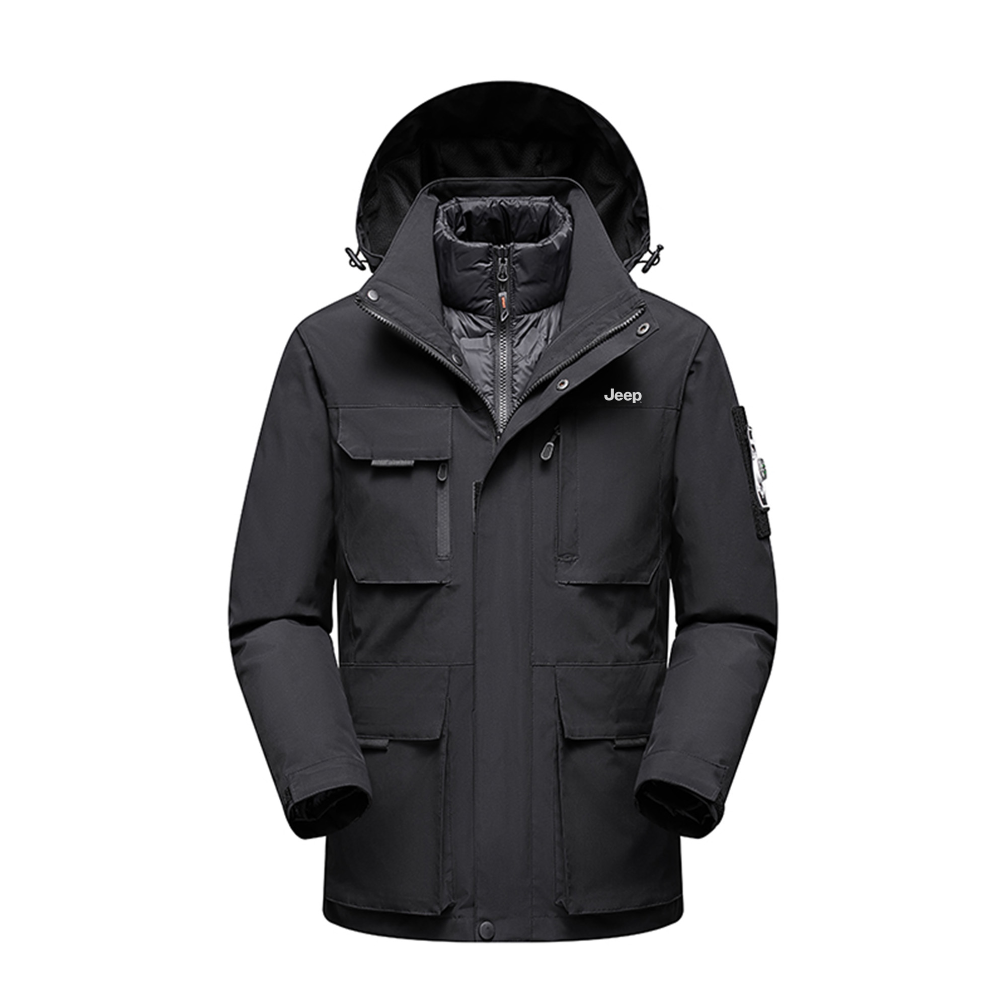 Jeep Износостойкая водонепроницаемая ветровка унисекс, Black (Down Liners)
Jeep Износостойкая водонепроницаемая ветровка унисекс, Black (Down Liners)