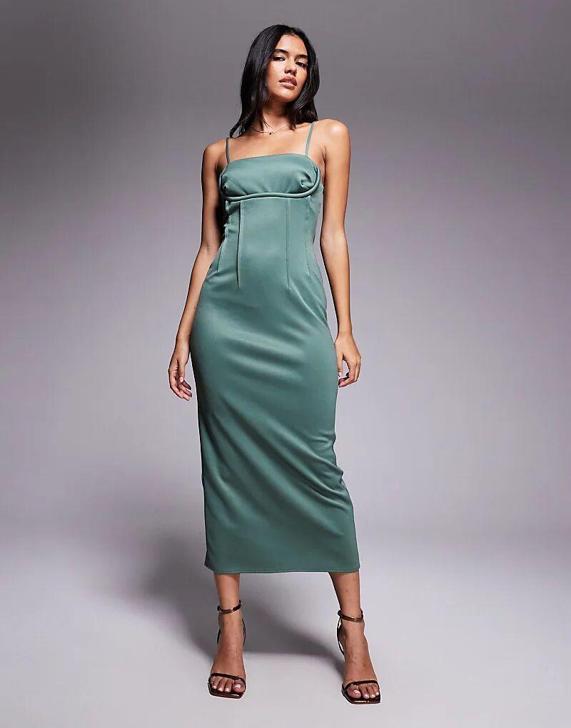 Платье-футляр миди ASOS DESIGN темно-зеленого цвета с открытыми швами и корсетом
Платье-футляр миди ASOS DESIGN темно-зеленого цвета с открытыми швами и корсетом