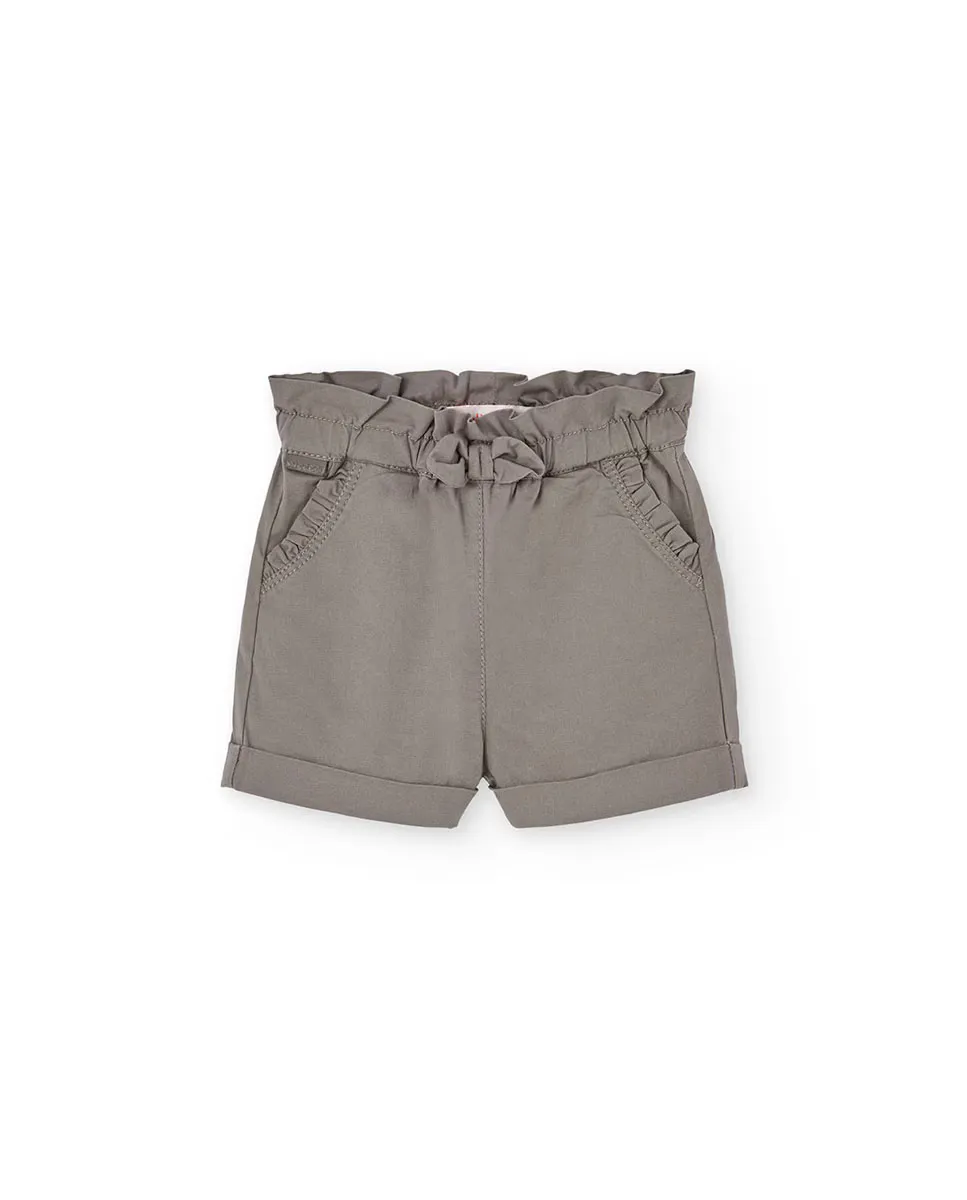 Однотонные хлопковые шорты для девочек с эластичным поясом Boboli, коричневый
Однотонные хлопковые шорты для девочек с эластичным поясом Boboli, коричневый