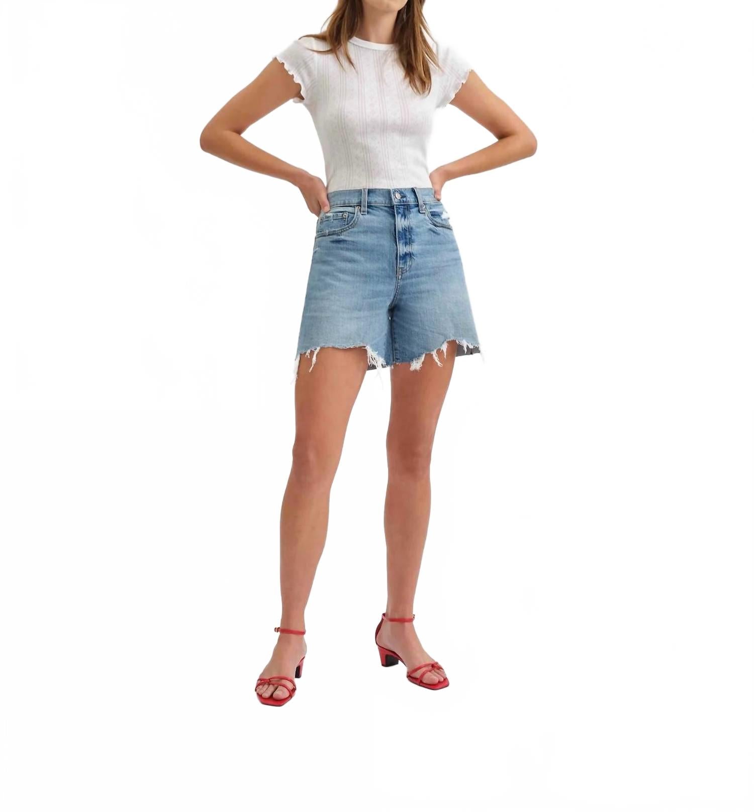 DAZE Шорты Sundaze High Rise In Marina Distressed
DAZE Шорты Sundaze High Rise In Marina Distressed