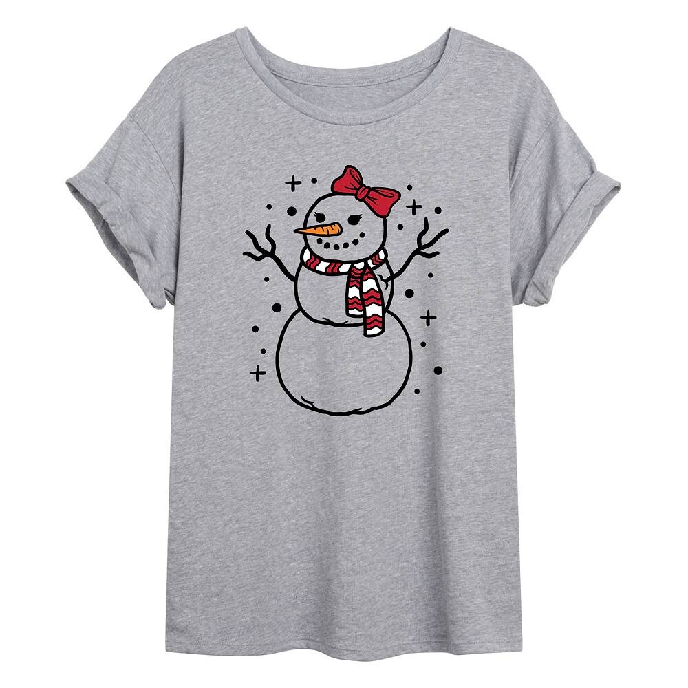 Детская футболка большого размера с рисунком Snow Woman Licensed Character, серый 
Детская футболка большого размера с рисунком Snow Woman Licensed Character, серый