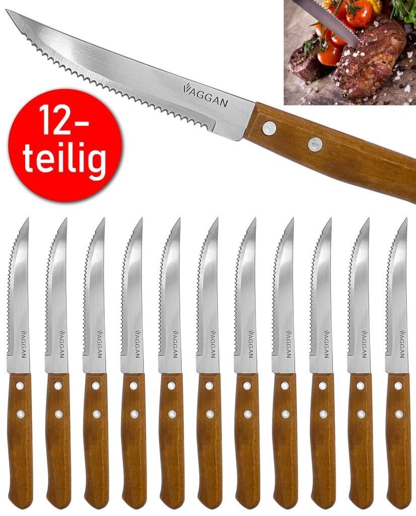 Набор из 12 ножей для стейка с деревянной ручкой, кухонный нож, нож для пиццы, нержавеющая сталь Stephans Möbelbörse
Набор из 12 ножей для стейка с деревянной ручкой, кухонный нож, нож для пиццы, нержавеющая сталь Stephans Möbelbörse