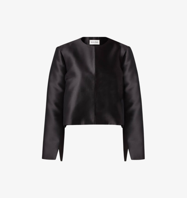 Укороченная атласная блузка Ruthie с круглым вырезом и длинными рукавами Malina, черный
Укороченная атласная блузка Ruthie с круглым вырезом и длинными рукавами Malina, черный