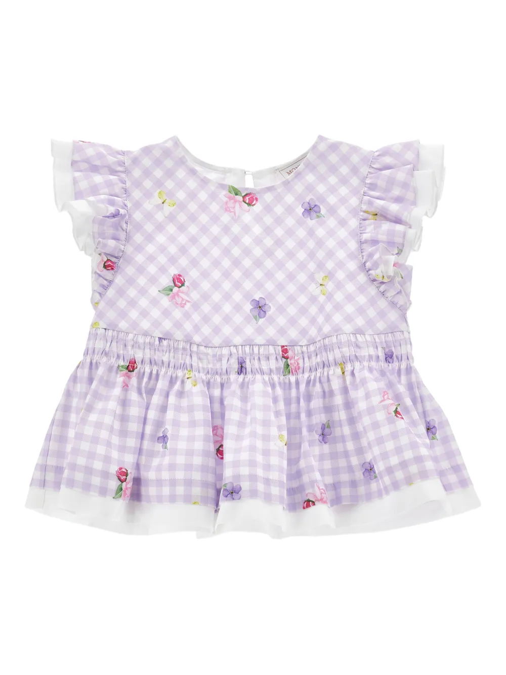 Блузка в клетку гингем с оборками Monnalisa, фиолетовый
Блузка в клетку гингем с оборками Monnalisa, фиолетовый