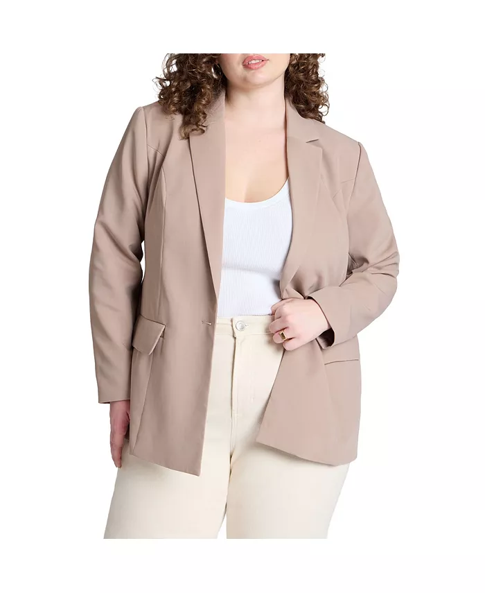 Женский удлиненный блейзер Fluid Crepe ELOQUII, коричневый
Женский удлиненный блейзер Fluid Crepe ELOQUII, коричневый