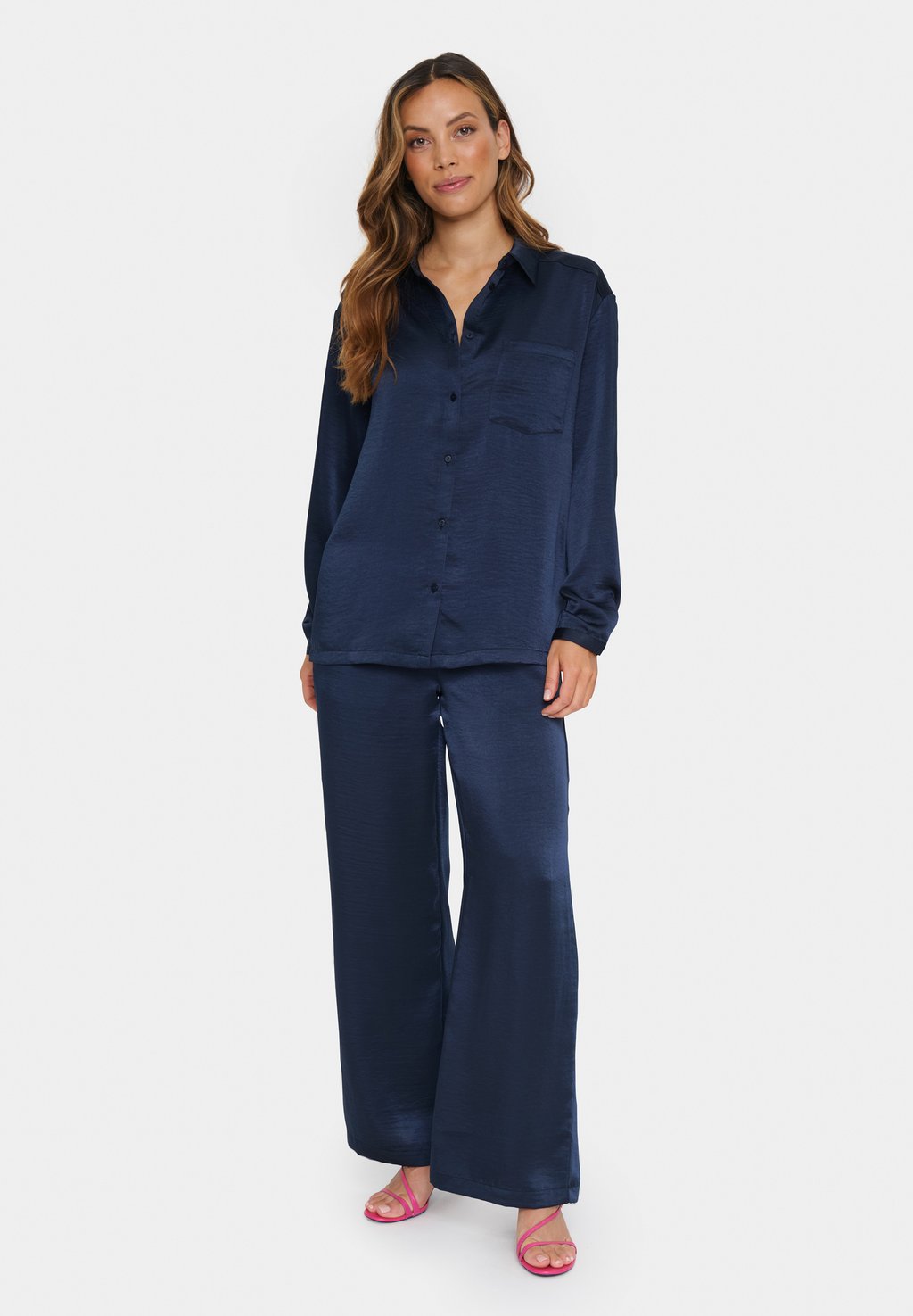 Блузка на пуговицах DINNE Saint Tropez, темно-синий 
Блузка на пуговицах DINNE Saint Tropez, темно-синий