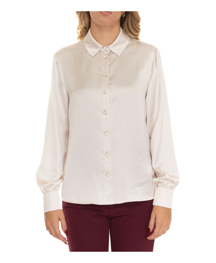 Рубашка на пуговицах с рисунком под рептилию Liu Jo, бежевый
Рубашка на пуговицах с рисунком под рептилию Liu Jo, бежевый