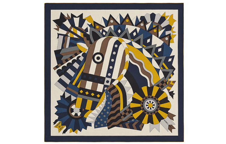 HERMES Шелковый платок, Marine Blue/Natural
HERMES Шелковый платок, Marine Blue/Natural