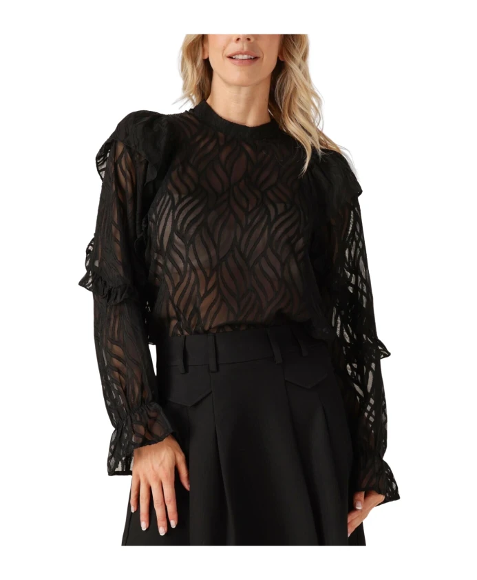 Блузка Рошель с оборками Co'Couture, черный
Блузка Рошель с оборками Co'Couture, черный