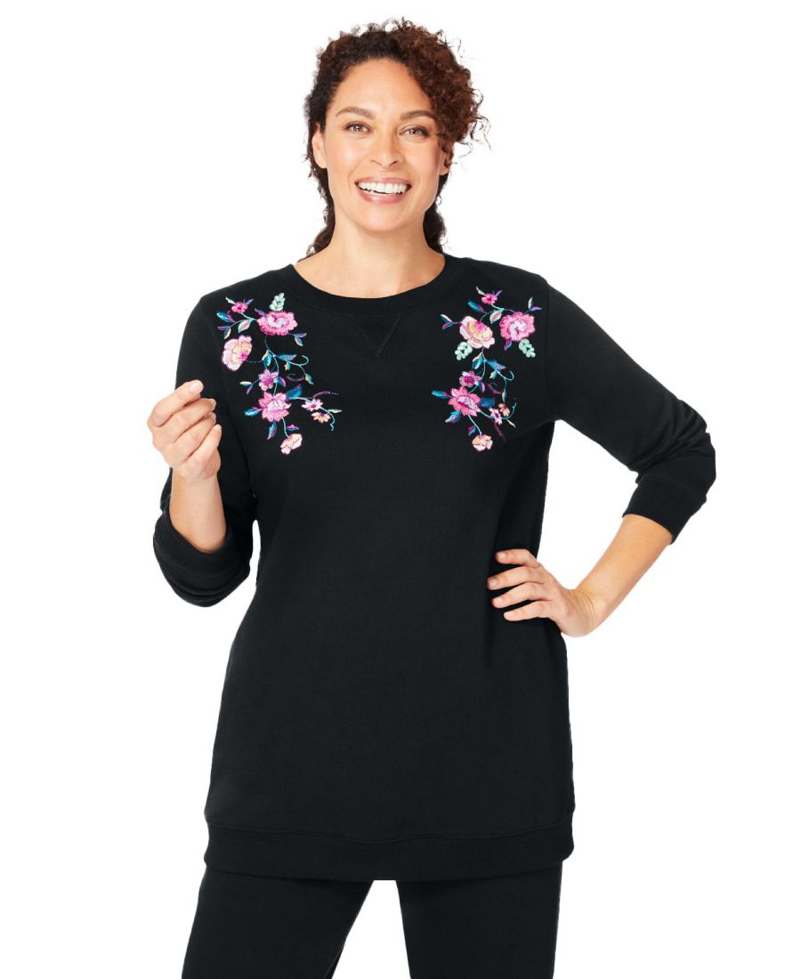 Флисовая толстовка больших размеров Woman Within, Black floral vine embroidery, Черный, Флисовая толстовка больших размеров Woman Within, Black floral vine embroidery
Флисовая толстовка больших размеров Woman Within, Black floral vine embroidery, Черный, Флисовая толстовка больших размеров Woman Within, Black floral vine embroidery