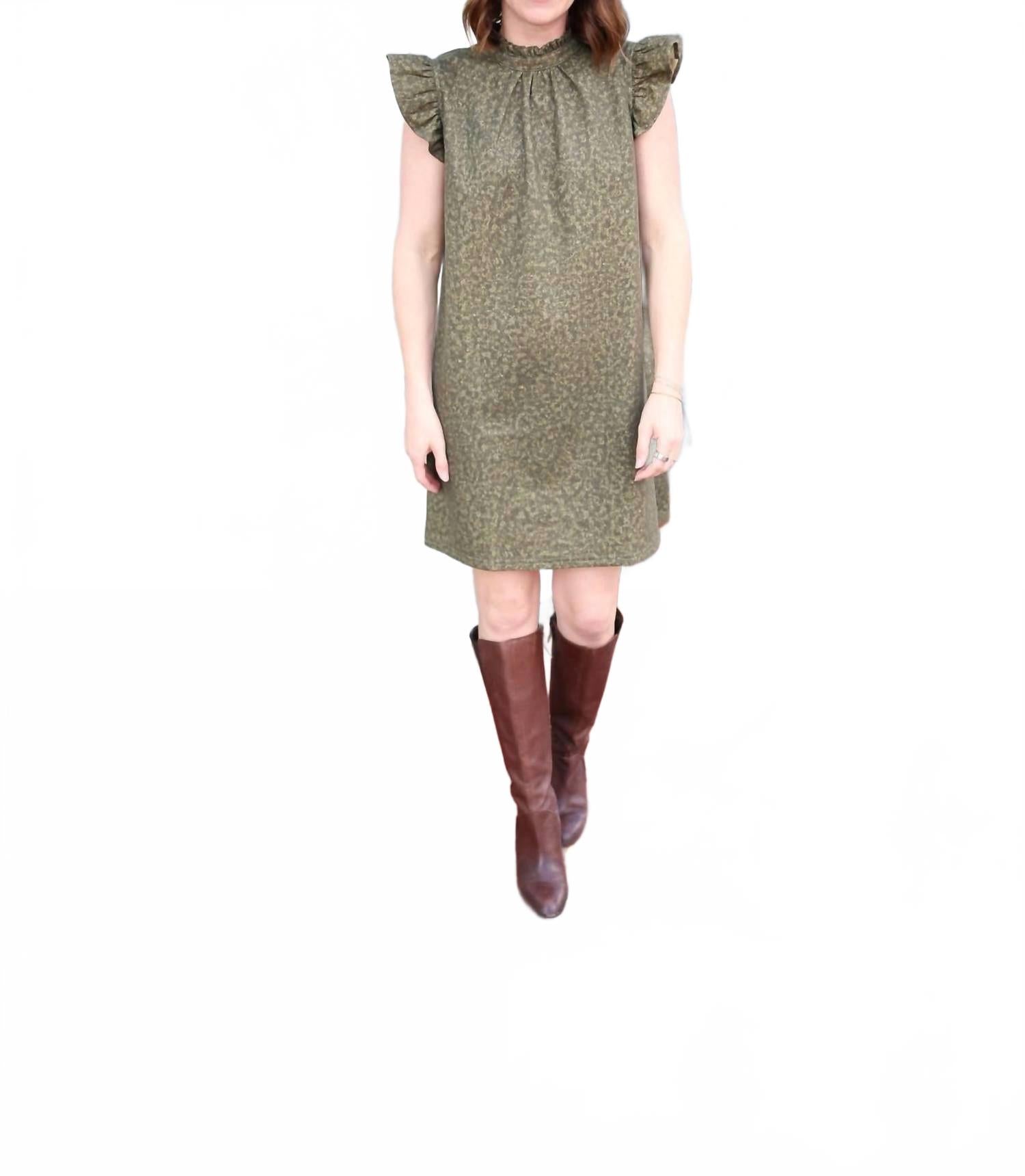 Voy Элегантное платье-футляр с рукавами-воланами и завязками, с принтом, оливкового цвета
Voy Элегантное платье-футляр с рукавами-воланами и завязками, с принтом, оливкового цвета