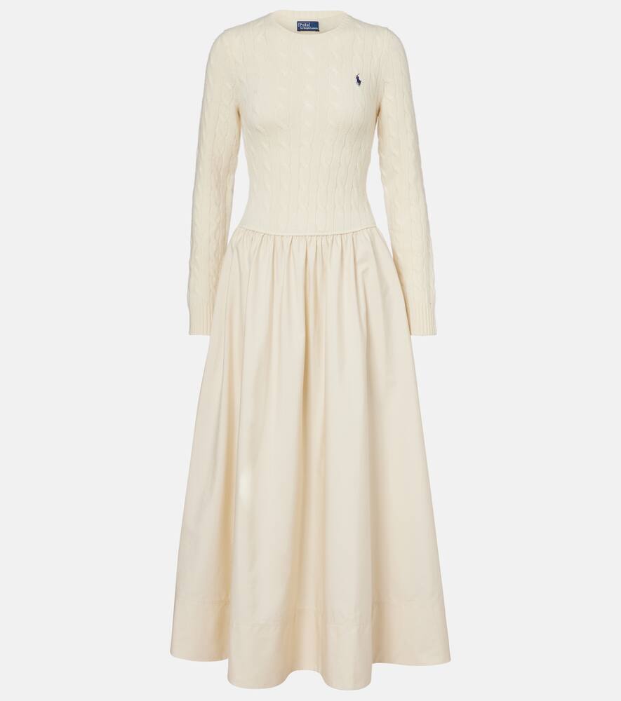 Хлопковое платье макси с добавлением шерсти Polo Ralph Lauren, Authentic Cream
Хлопковое платье макси с добавлением шерсти Polo Ralph Lauren, Authentic Cream