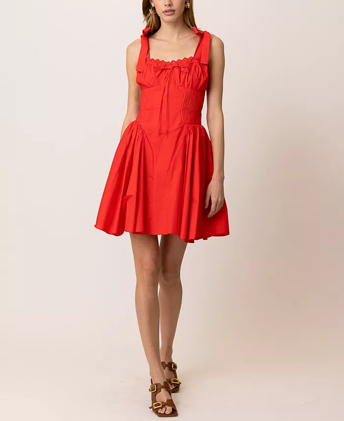 Женское мини-платье Anessa с плиссированной талией Line & Dot, красный
Женское мини-платье Anessa с плиссированной талией Line & Dot, красный