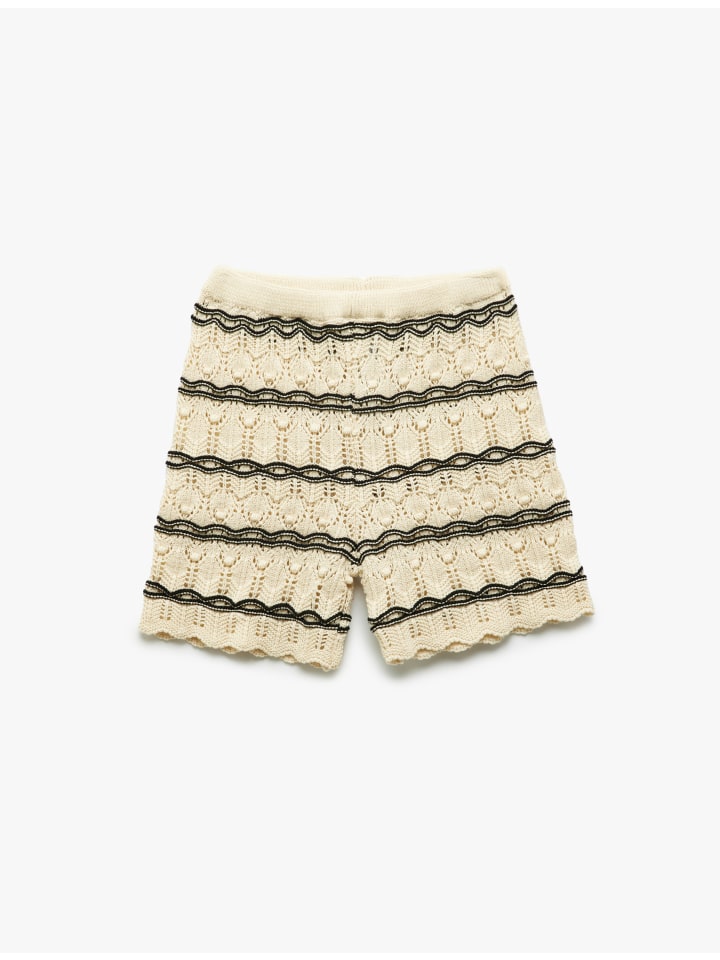 Бежевые полосатые шорты KOTON
Бежевые полосатые шорты KOTON