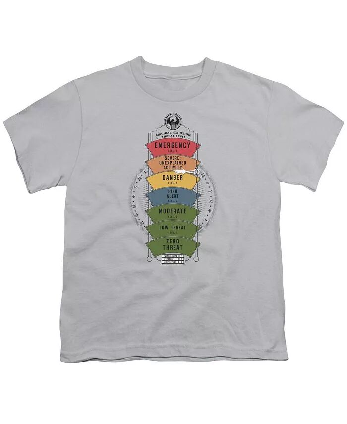 Футболка с коротким рукавом для мальчиков Magical Exposure Threat Level Fantastic Beasts, серебряный
Футболка с коротким рукавом для мальчиков Magical Exposure Threat Level Fantastic Beasts, серебряный