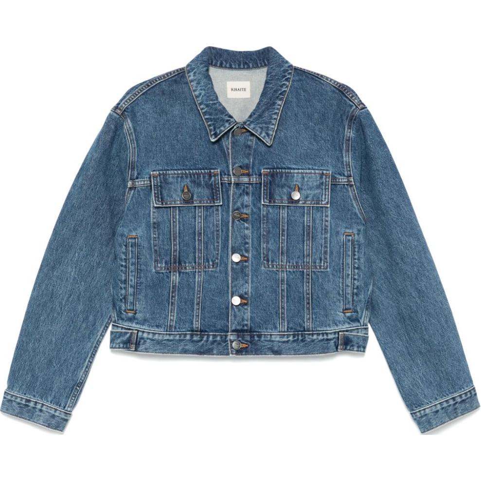 Джинсовая куртка Saunder на пуговицах KHAITE, синий
Джинсовая куртка Saunder на пуговицах KHAITE, синий