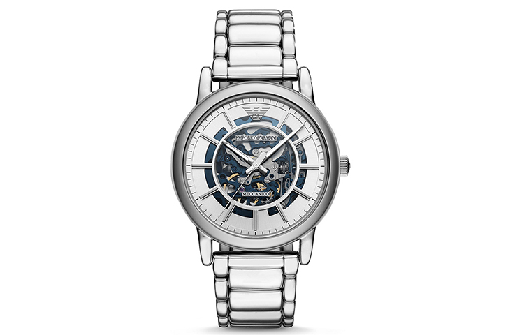 Наручные часы с механическим механизмом на стальном браслете 43 мм с белым циферблатом Мужские часы AR60006 EMPORIO ARMANI
Наручные часы с механическим механизмом на стальном браслете 43 мм с белым циферблатом Мужские часы AR60006 EMPORIO ARMANI