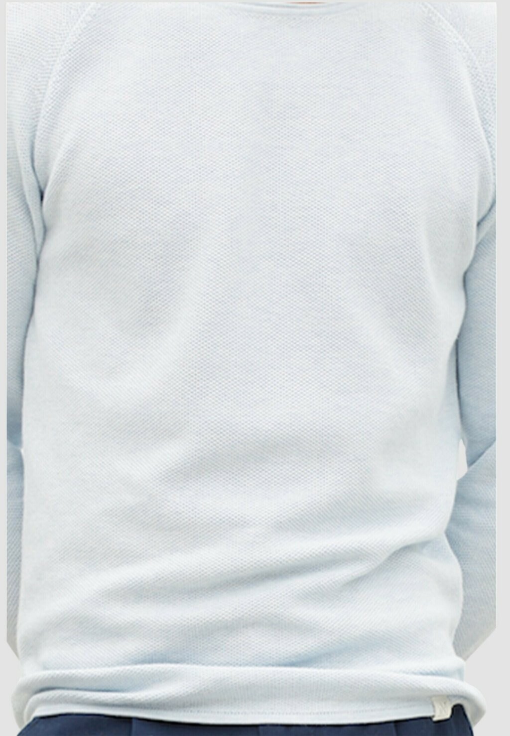 Вязаный свитер Honeycomb Crew Neck Nowadays, дзен синий 
Вязаный свитер Honeycomb Crew Neck Nowadays, дзен синий