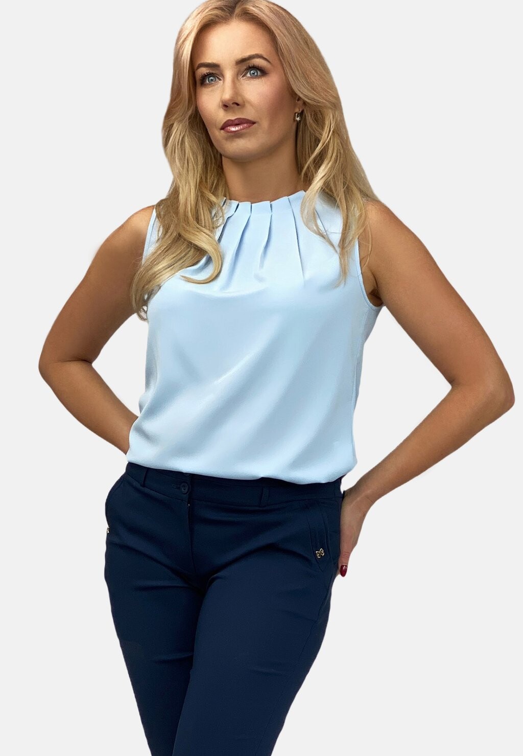 Топ WITH PLEATS REGINA FASHION, светло-голубой
Топ WITH PLEATS REGINA FASHION, светло-голубой