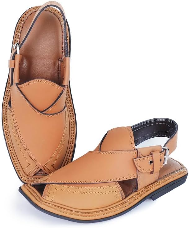 UGFashions Мужские традиционные сандалии Пешаури с двойной подошвой, летние стильные сандалии из натуральной коровьей кожи, коричневого цвета, коллекция удобной обуви для мужчин
UGFashions Мужские традиционные сандалии Пешаури с двойной подошвой, летние стильные сандалии из натуральной коровьей кожи, коричневого цвета, коллекция удобной обуви для мужчин