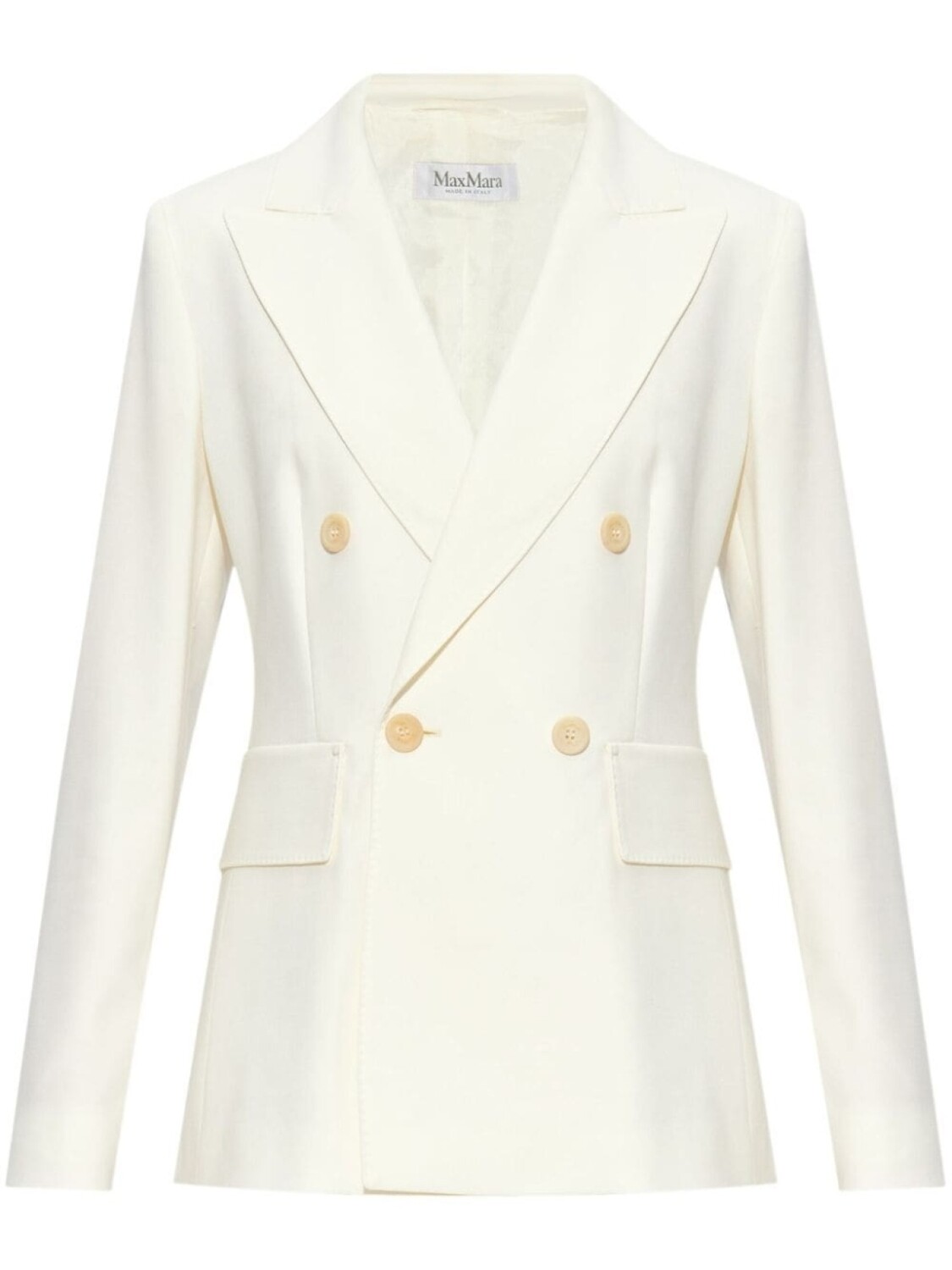 Max Mara двубортный пиджак из вирджинской шерсти, белый
Max Mara двубортный пиджак из вирджинской шерсти, белый