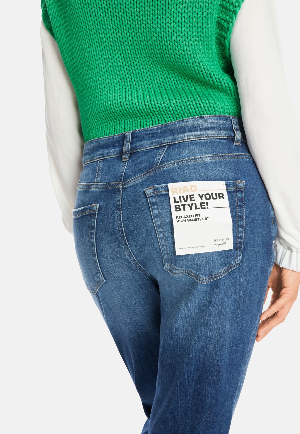 Джинсы прямого кроя RIAD Marc Cain, синий деним 
Джинсы прямого кроя RIAD Marc Cain, синий деним