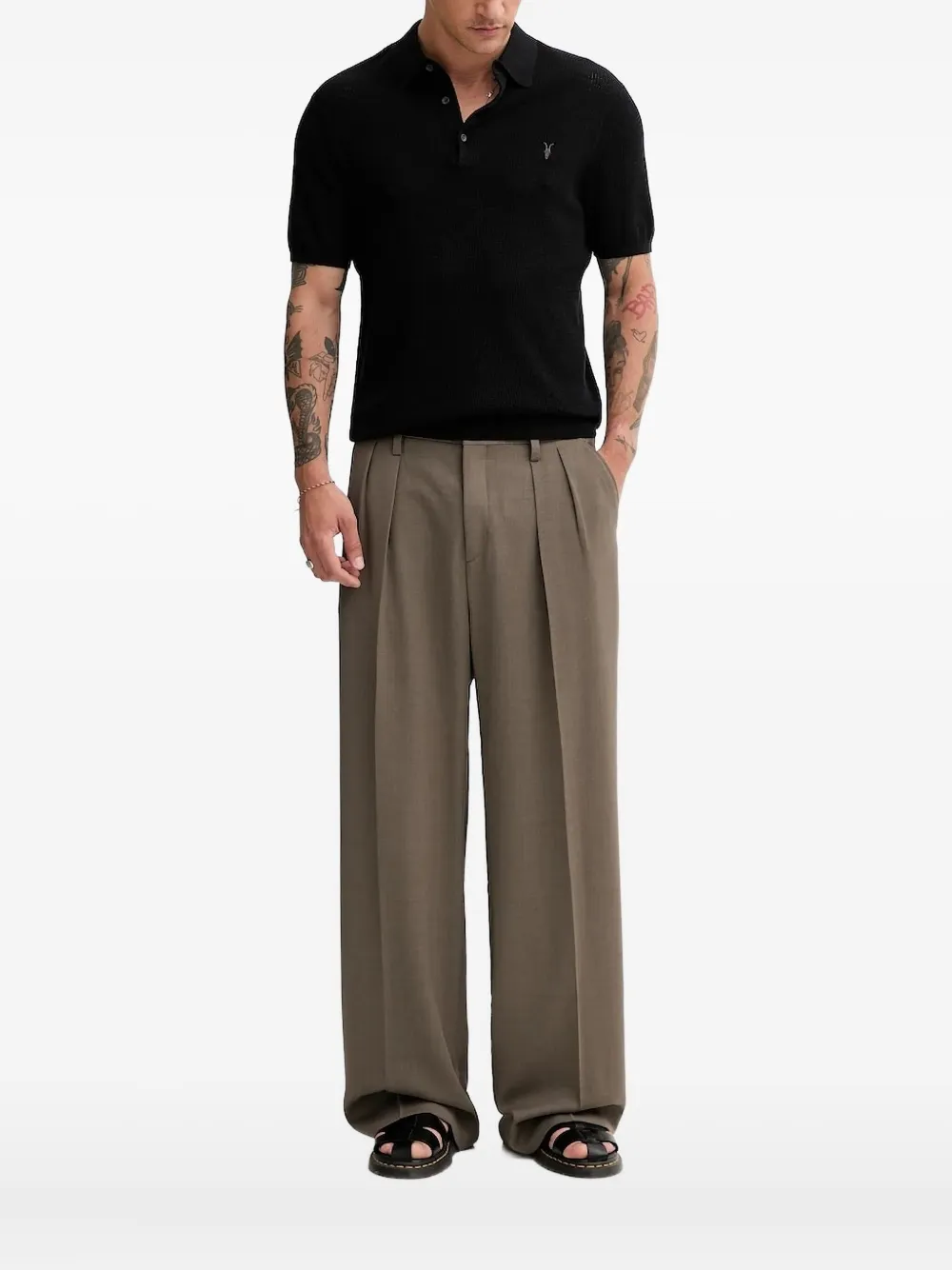 Трикотажная рубашка поло AllSaints, черный
Трикотажная рубашка поло AllSaints, черный