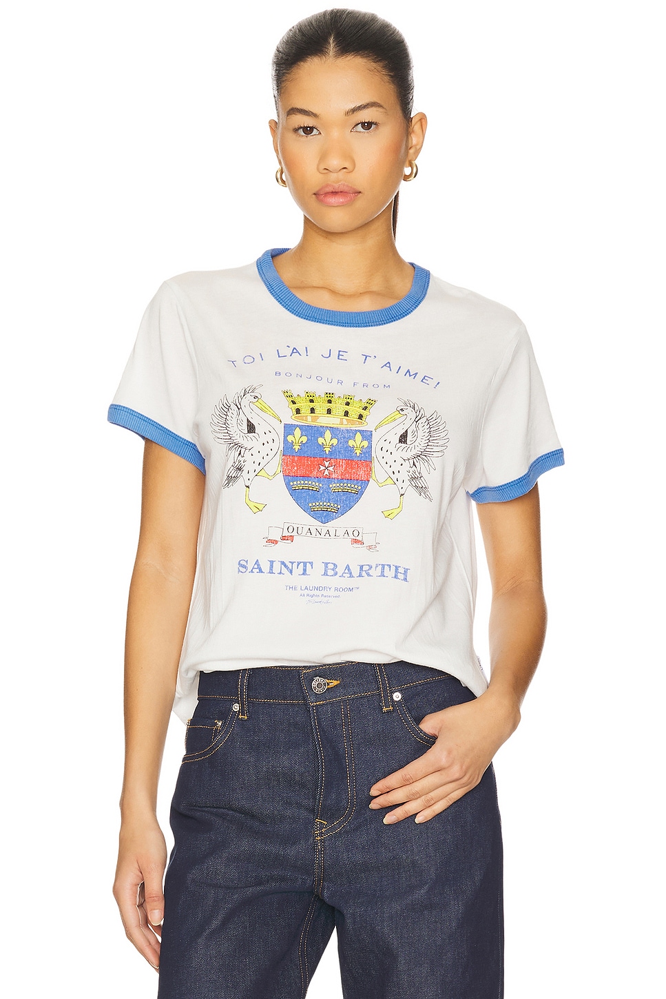 Футболка с гербом Saint Barth от The Laundry Room, white & blue
Футболка с гербом Saint Barth от The Laundry Room, white & blue