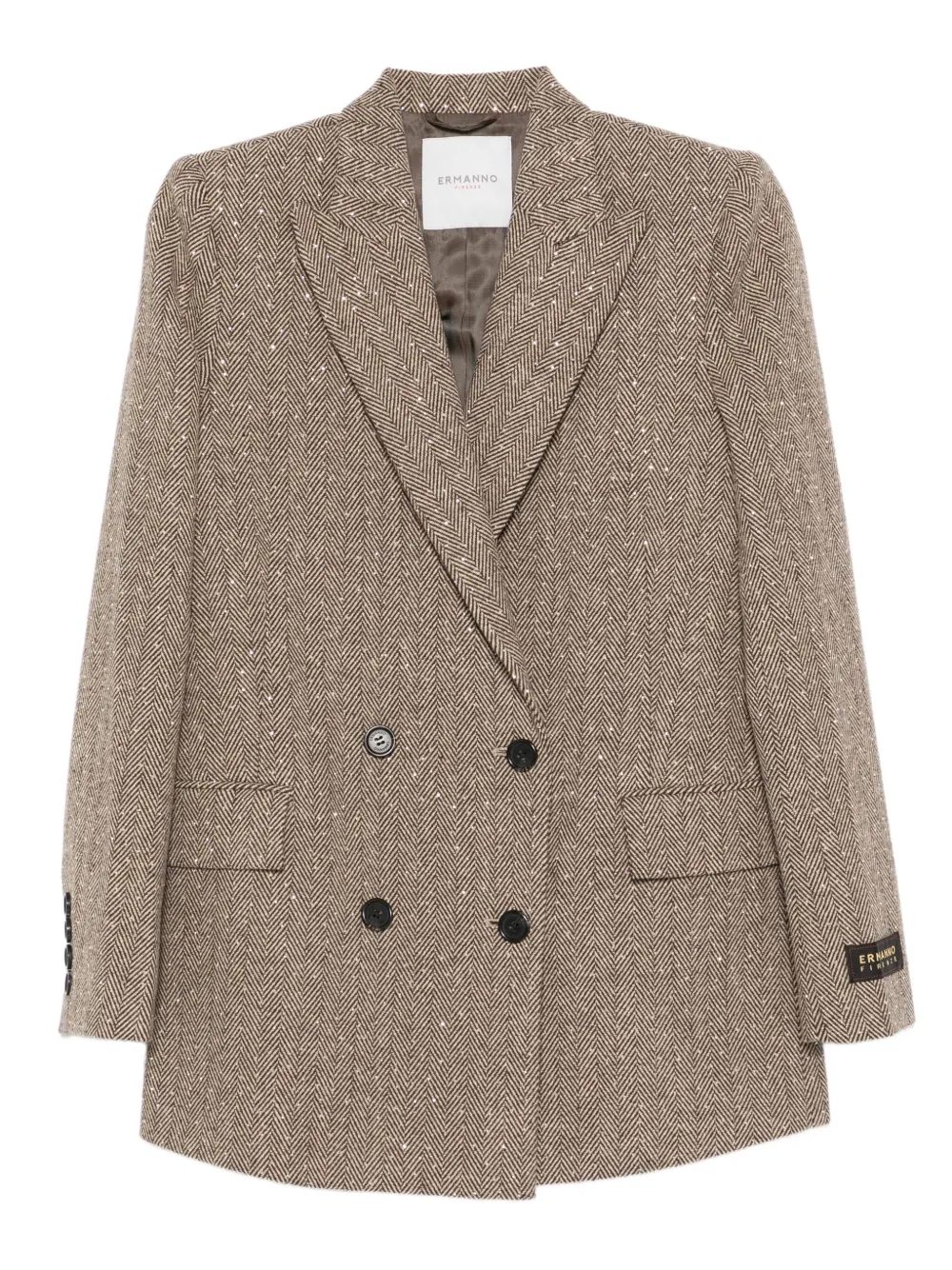 Пиджак с пайетками и узором в елочку ERMANNO FIRENZE, коричневый
Пиджак с пайетками и узором в елочку ERMANNO FIRENZE, коричневый