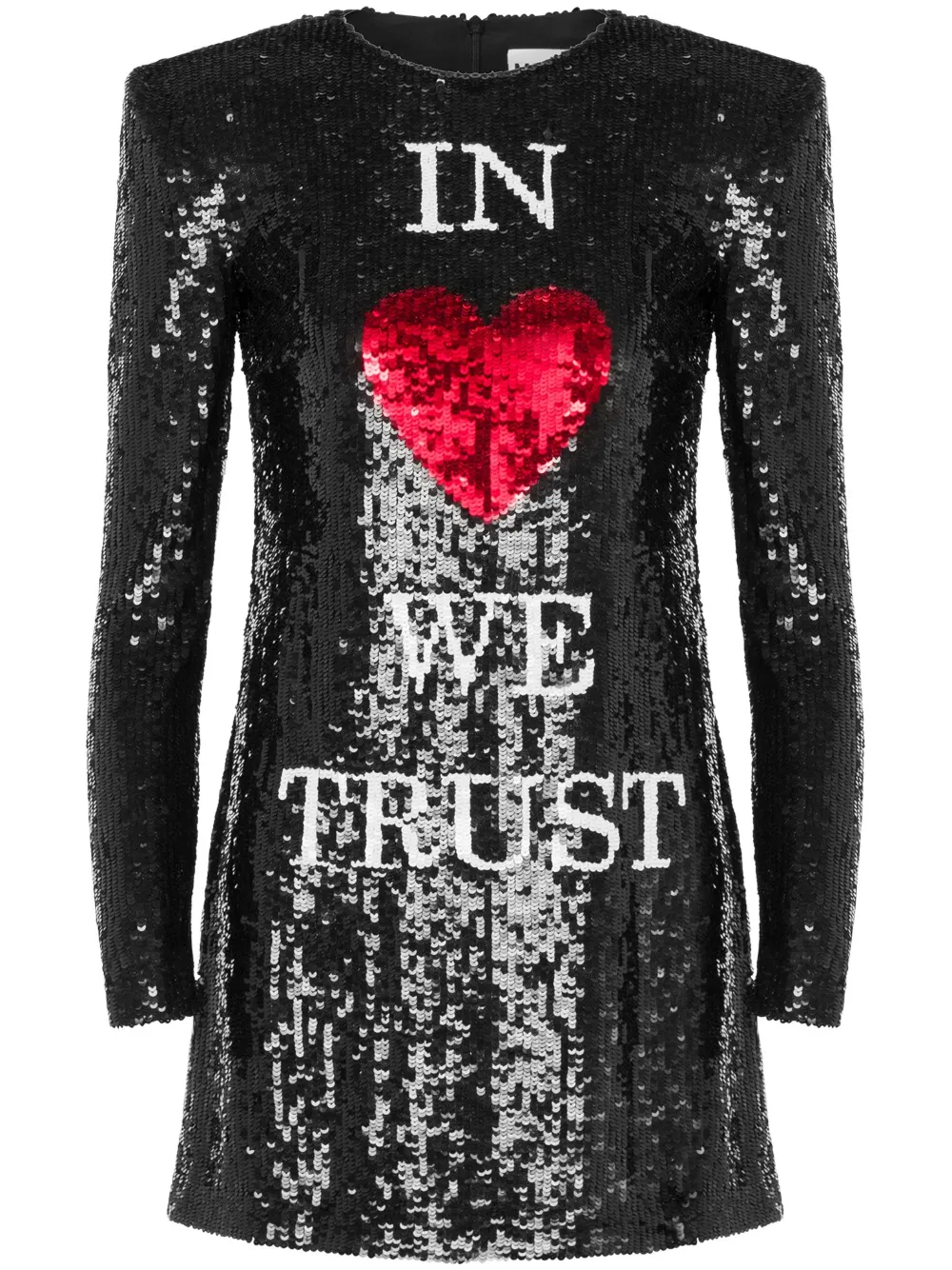 Платье мини In Love We Trust с пайетками Moschino, черный
Платье мини In Love We Trust с пайетками Moschino, черный