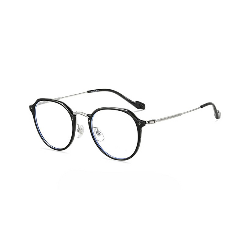 BOELEO Овальная оправа для очков из пластика и металла Unisex, Black Silver
BOELEO Овальная оправа для очков из пластика и металла Unisex, Black Silver