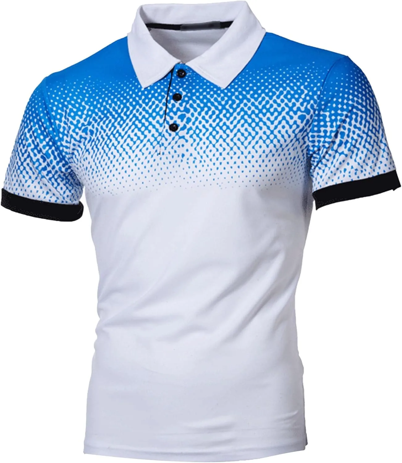 Мужская поло с градиентным принтом и цветными блоками Gsywaipei
Мужская поло с градиентным принтом и цветными блоками Gsywaipei