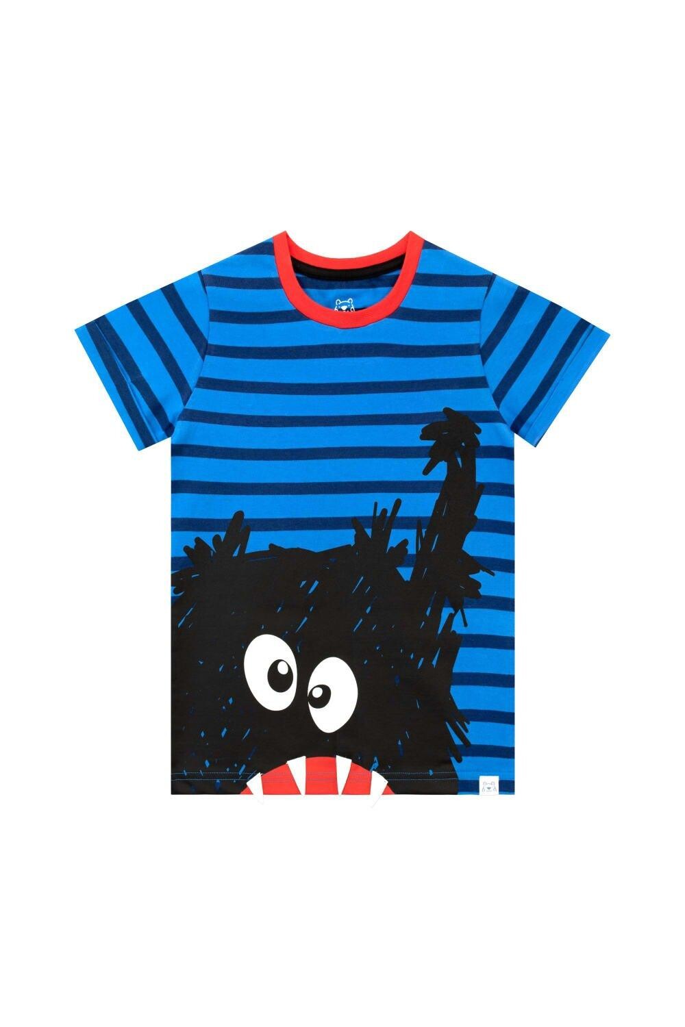 Футболка в полоску с монстром Harry Bear, синий
Футболка в полоску с монстром Harry Bear, синий