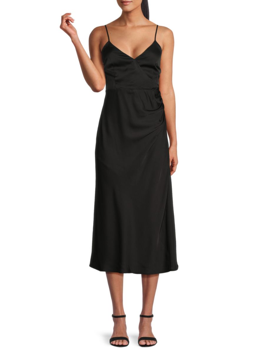 Атласное платье-миди Ennis Surplice French Connection, цвет Blackout
Атласное платье-миди Ennis Surplice French Connection, цвет Blackout