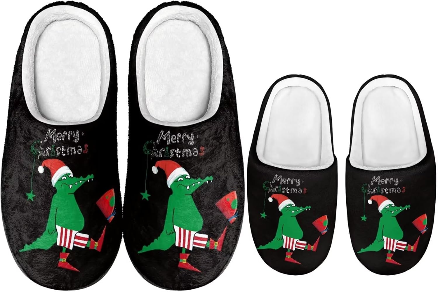Рождественские тапочки Dngkaoje для семьи Нескользящие домашние тапочки для мужчин и женщин, черный
Рождественские тапочки Dngkaoje для семьи Нескользящие домашние тапочки для мужчин и женщин, черный