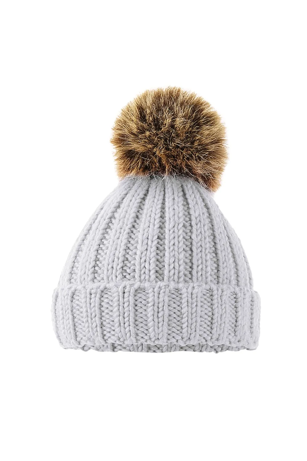 Массивная шапка с помпоном Beechfield, серый
Массивная шапка с помпоном Beechfield, серый