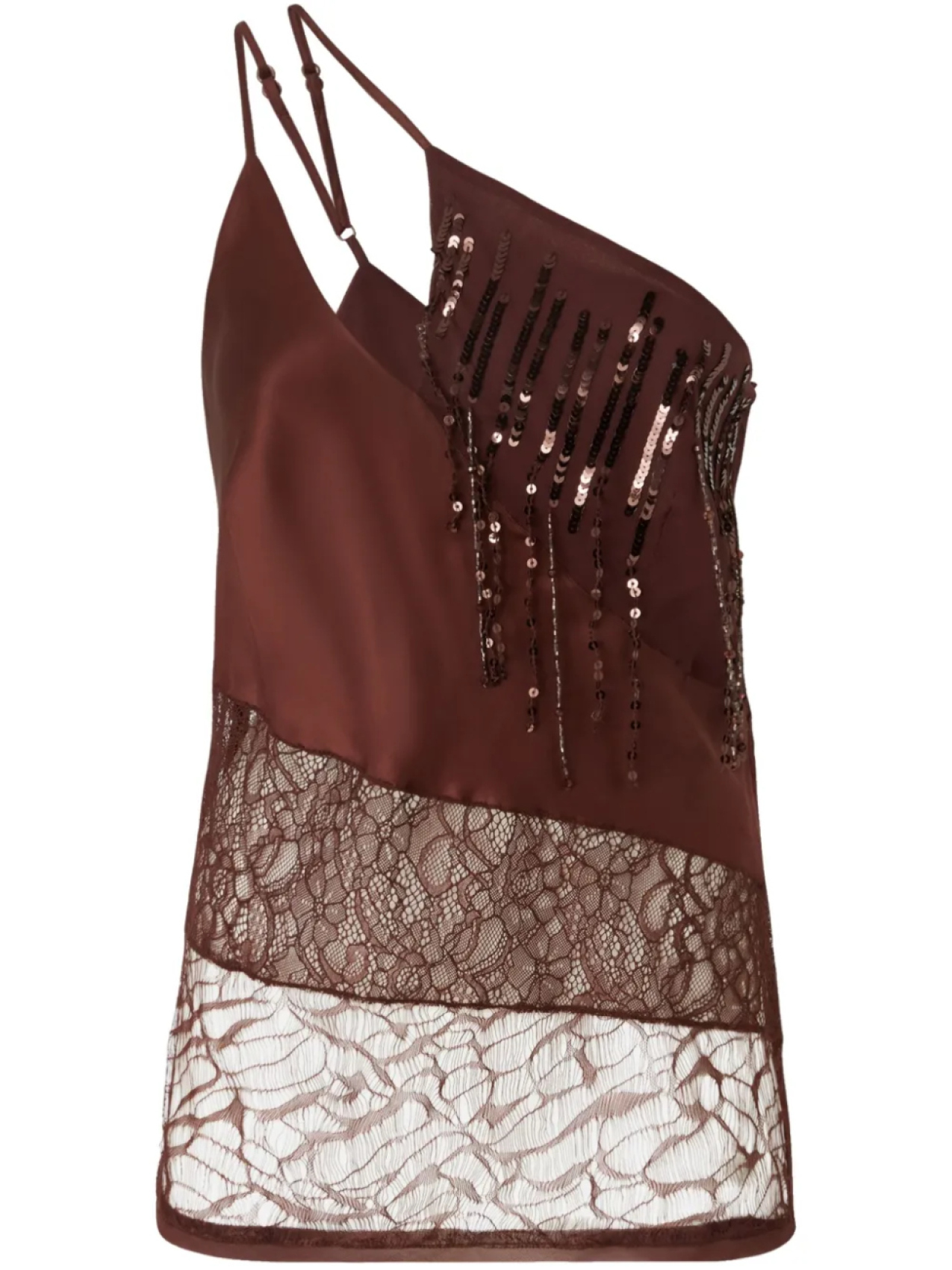 Атласный топ на одно плечо PINKO, коричневый
Атласный топ на одно плечо PINKO, коричневый