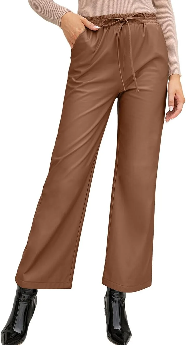 Unifizz женские брюки из искусственной кожи PU прямые широкие с карманами
Unifizz женские брюки из искусственной кожи PU прямые широкие с карманами